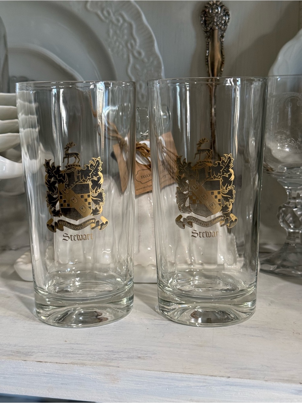 Stewart Gold Crest Highball Glasses - Set of 2